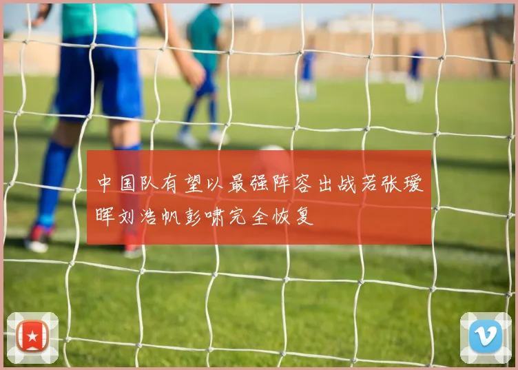中国队有望以最强阵容出战若张瑷晖刘浩帆彭啸完全恢复